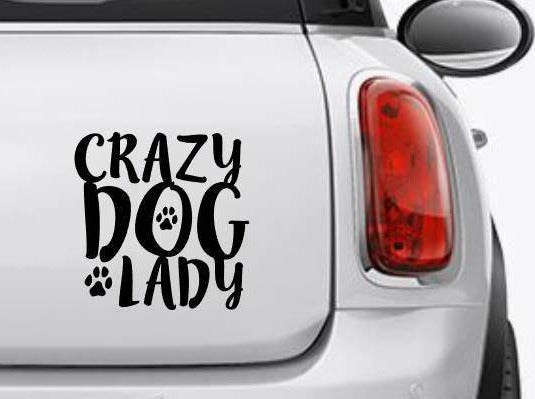 Crazy Dog Lady Sticker - My Crafty Dog