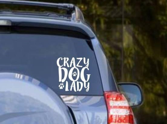 Crazy Dog Lady Sticker - My Crafty Dog
