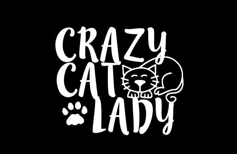 Crazy Cat Lady Sticker - My Crafty Dog