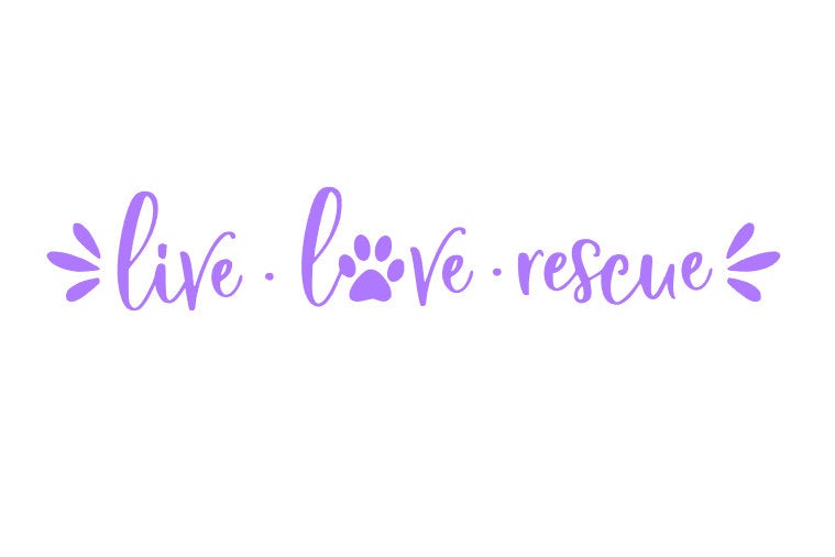 Live Love Rescue Car Decal / Sticker. Promote Rescue - My Crafty Dog