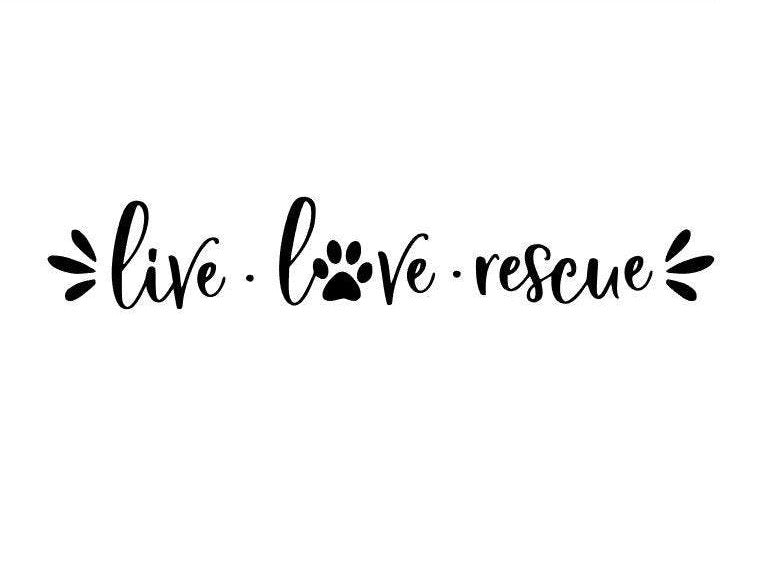 Live Love Rescue Car Decal / Sticker. Promote Rescue - My Crafty Dog