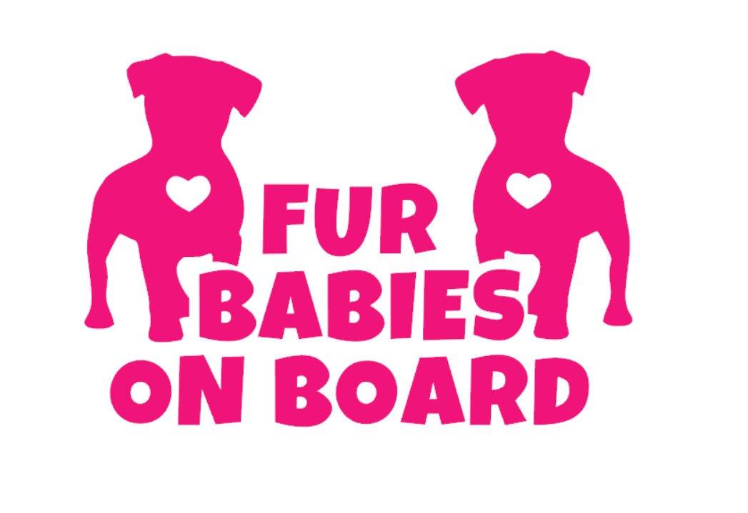 Fur Babies on Board Car Decal / Sticker - My Crafty Dog