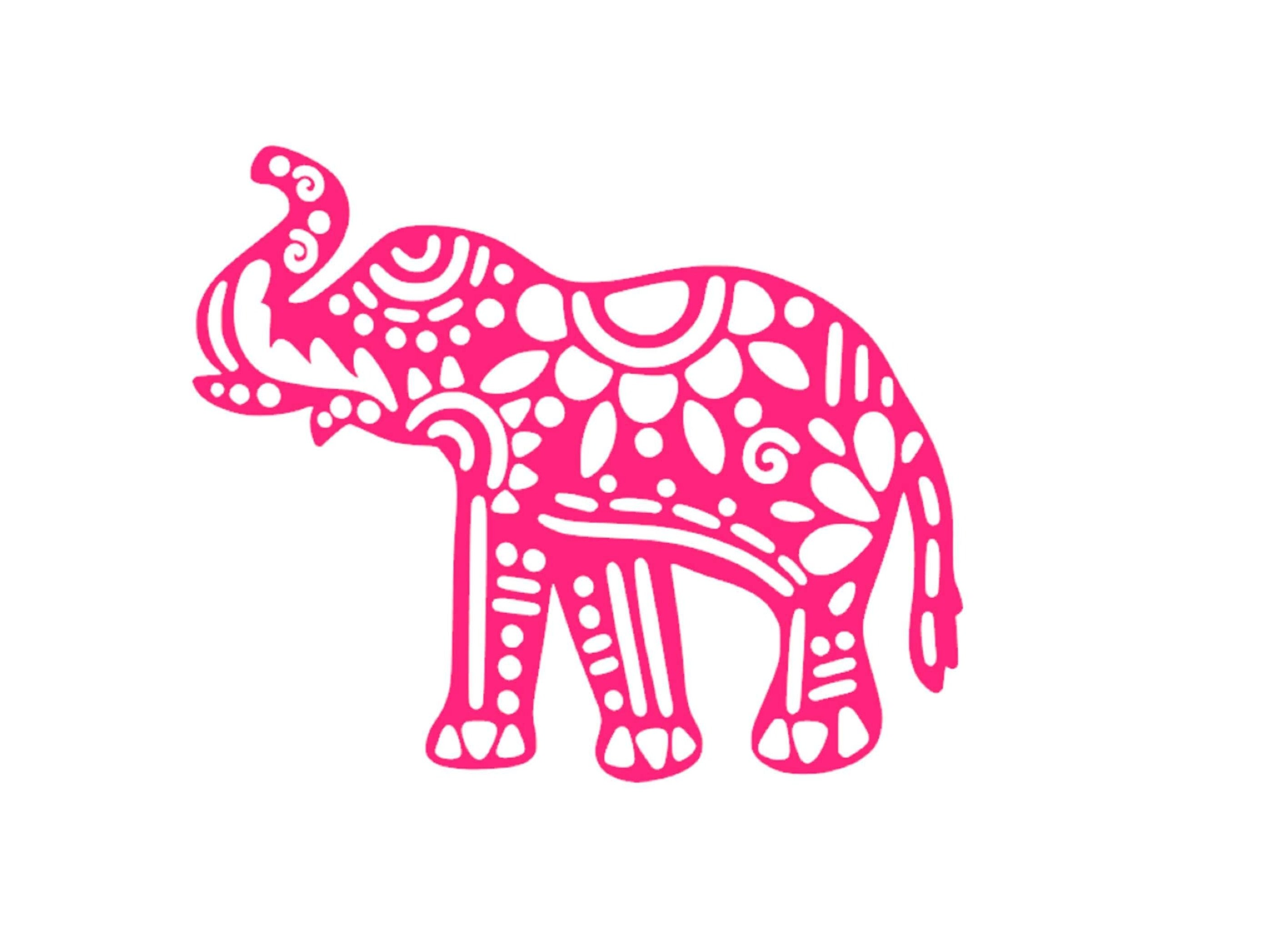 Elephant Mandala Car Decal Sticker. Mindfullness - My Crafty Dog