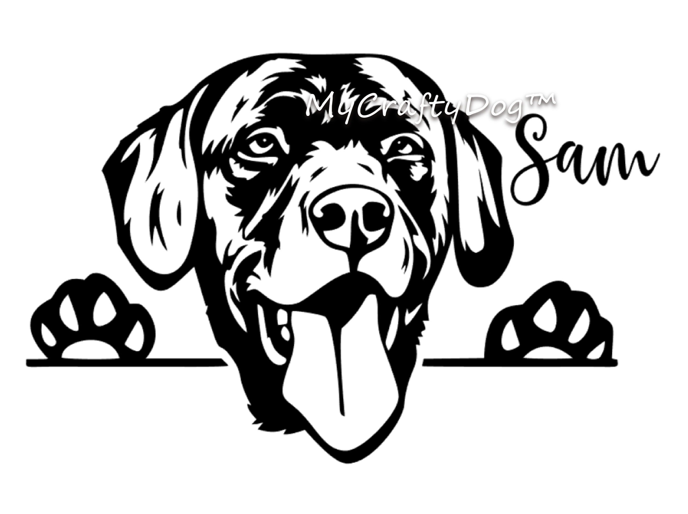 Peeking Labrador Retriever Car Sticker - My Crafty Dog