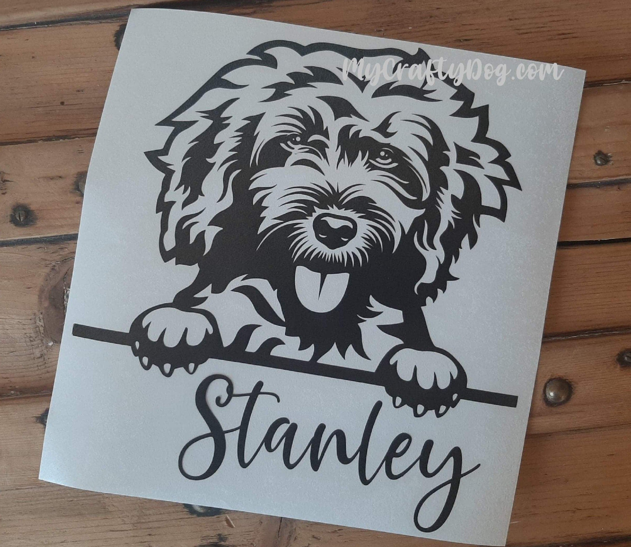 Cockapoo Peeking dog Car Sticker Spoodle – My Crafty Dog