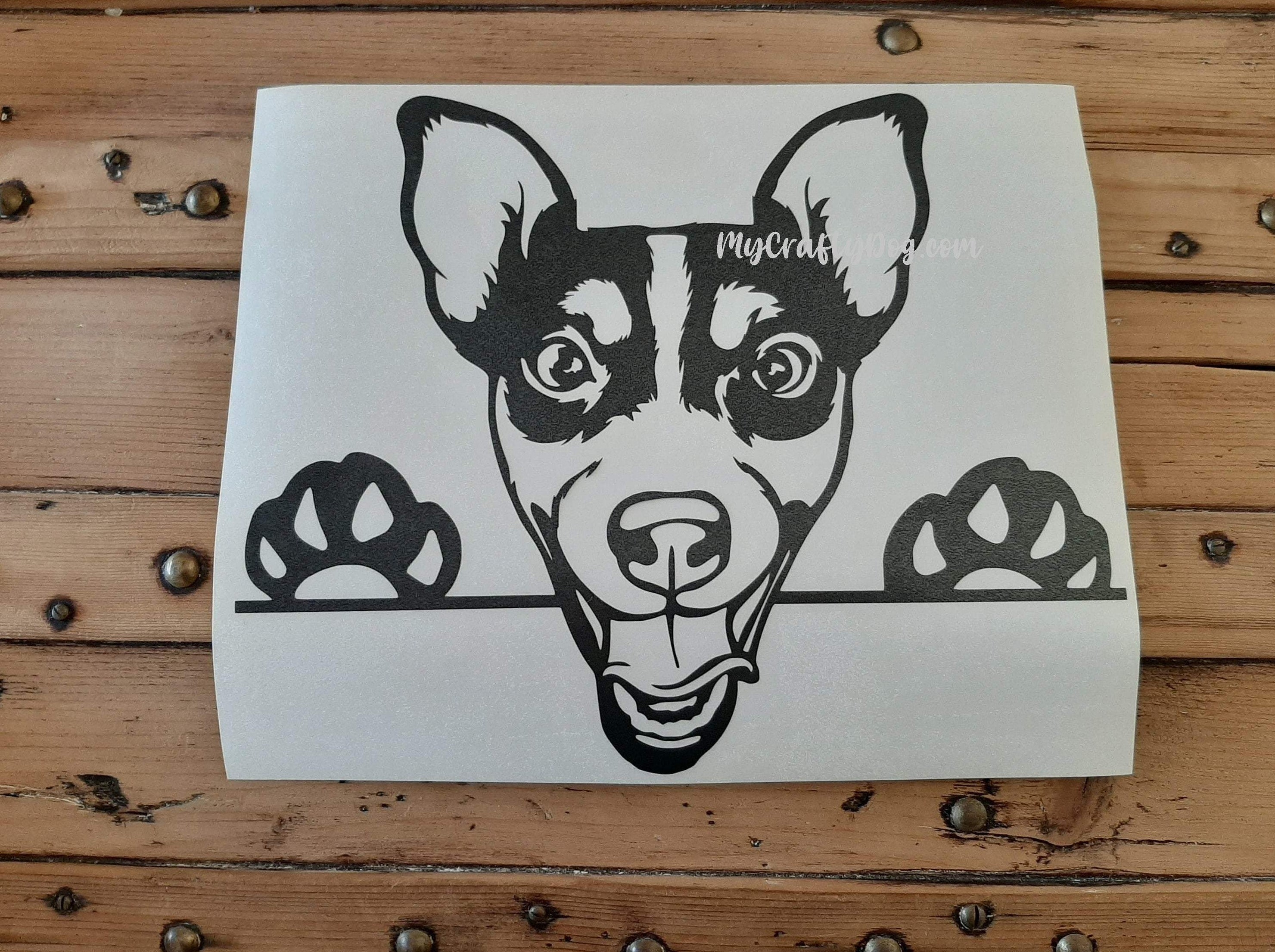 Peeking Jack Russell Car Sticker - My Crafty Dog