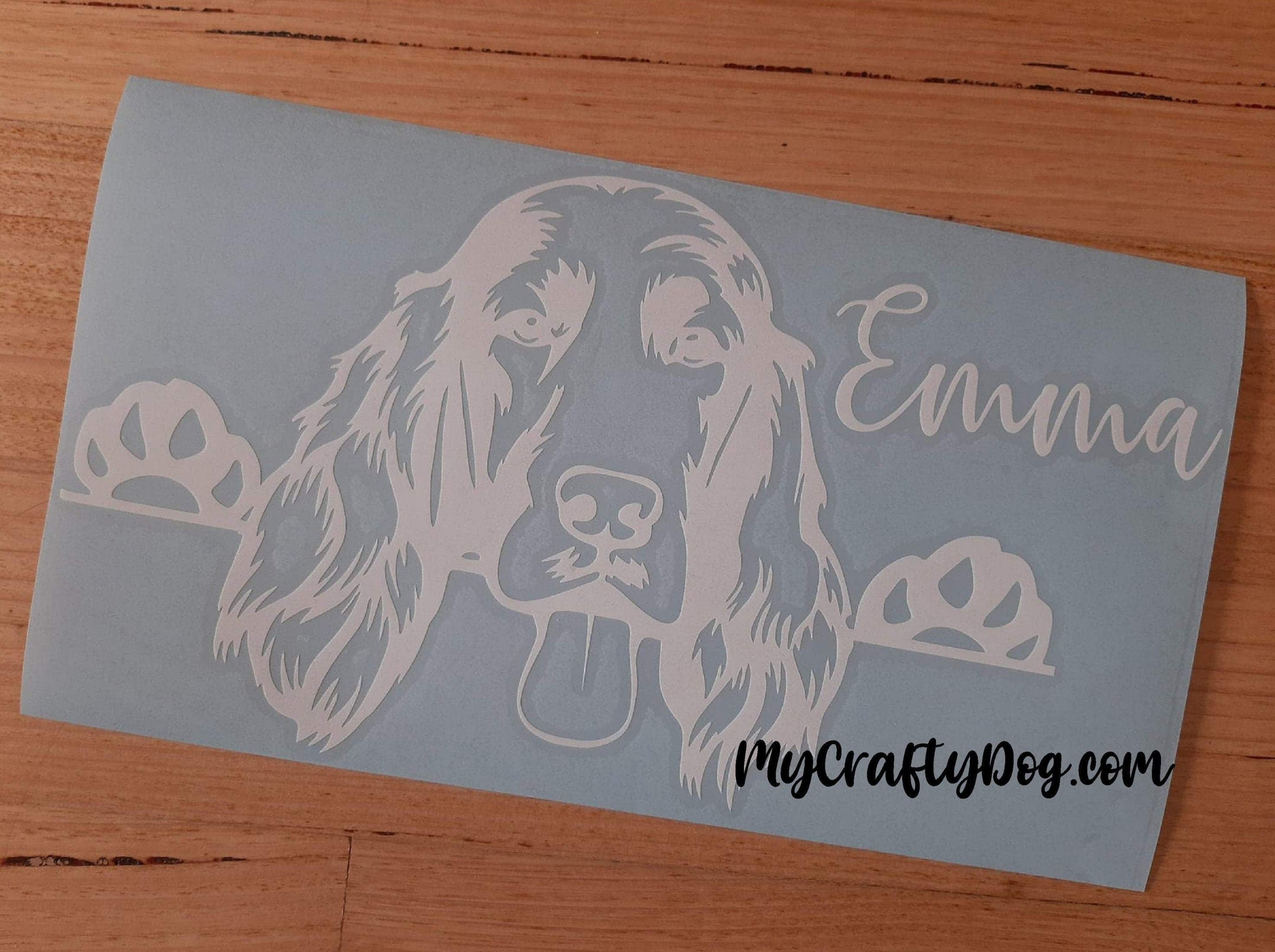 Peeking Irish Setter Dog Car Sticker - My Crafty Dog