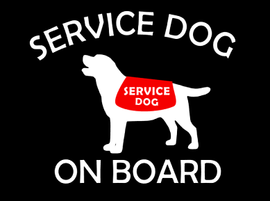 Service Dog on Board Car Sticker - My Crafty Dog