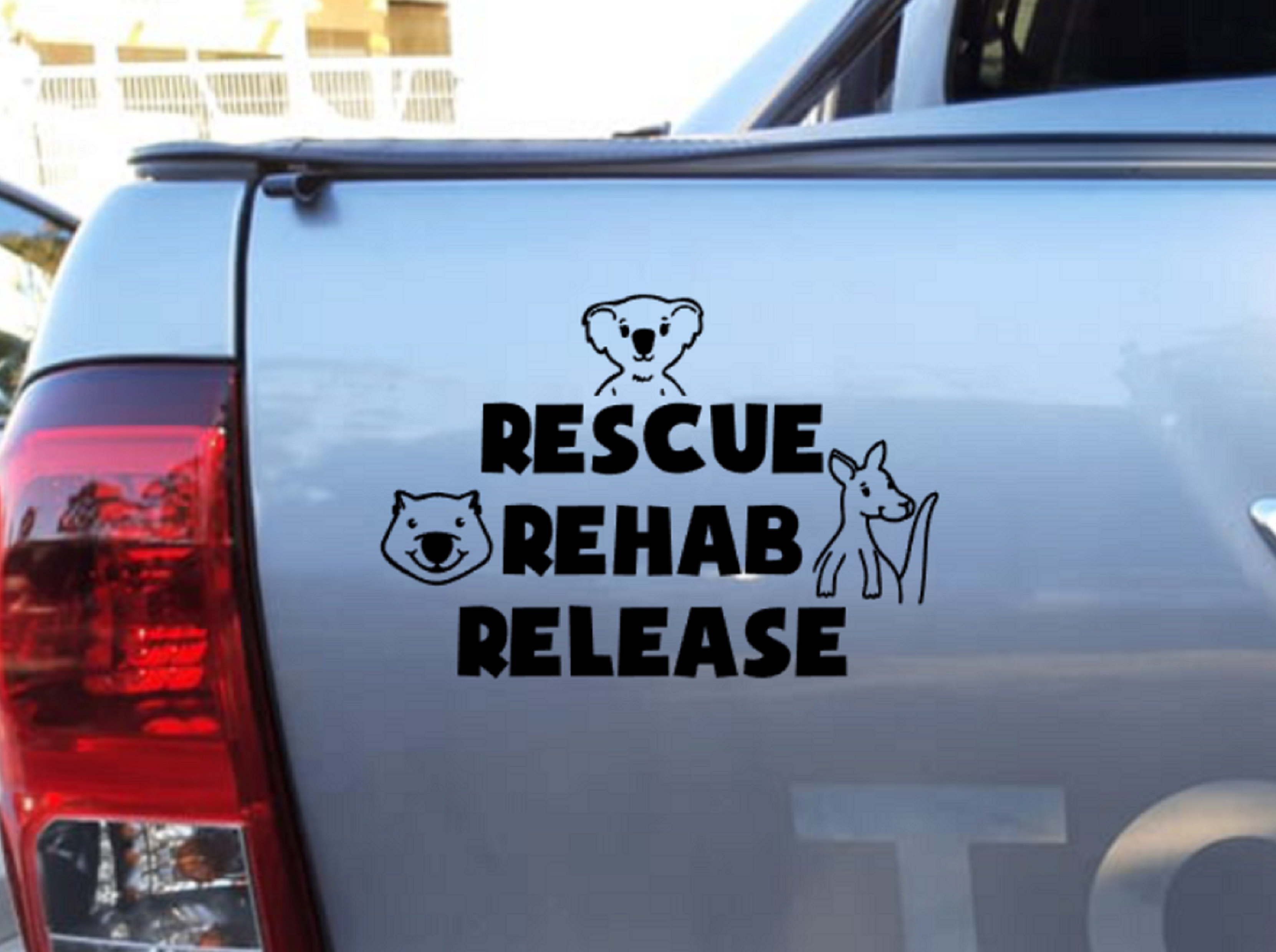 Rescue Rehab Release Car Decal / Sticker. Saving Native Australian Wildlife - My Crafty Dog