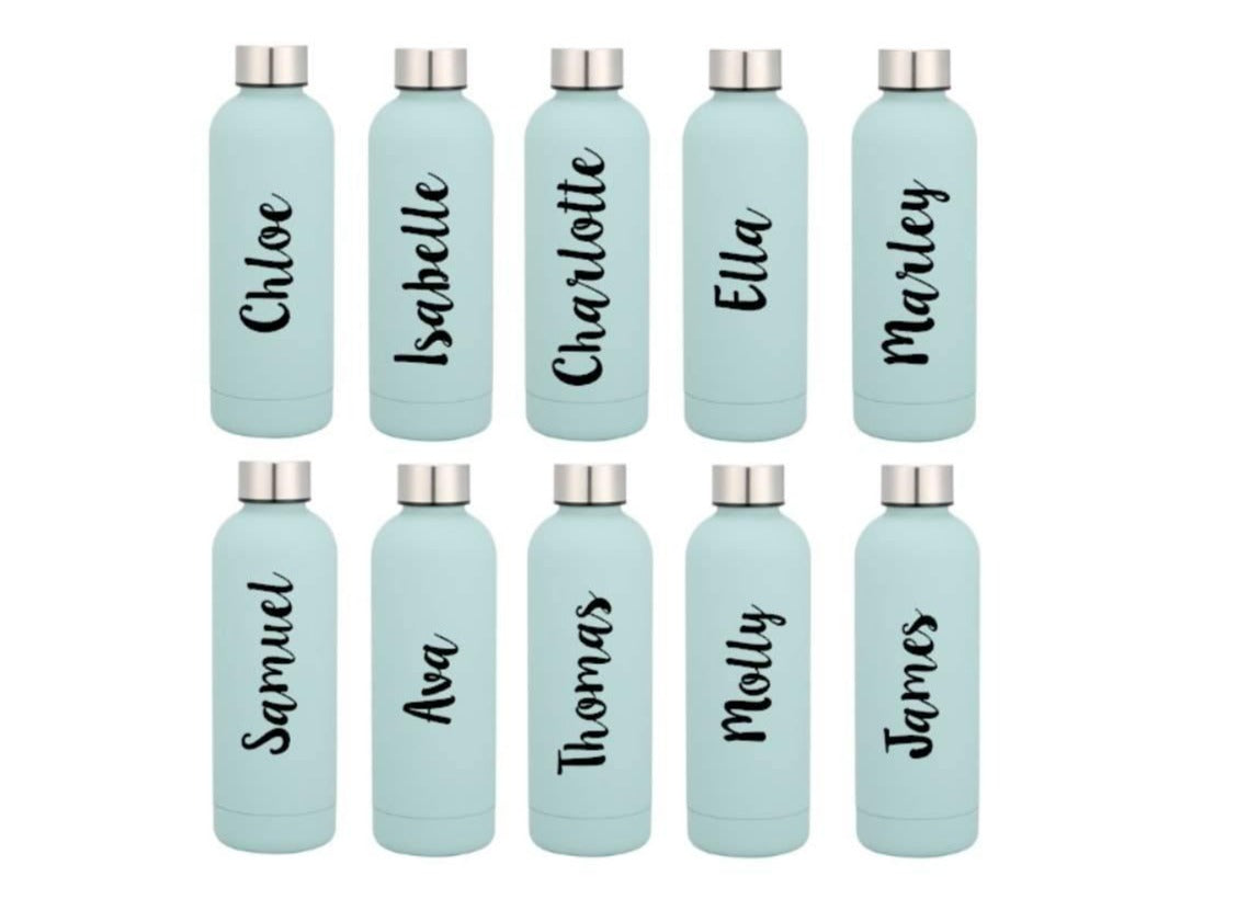 10+ Different Names NAME LABELS / Decals for Water Bottles, Kids School Party - My Crafty Dog