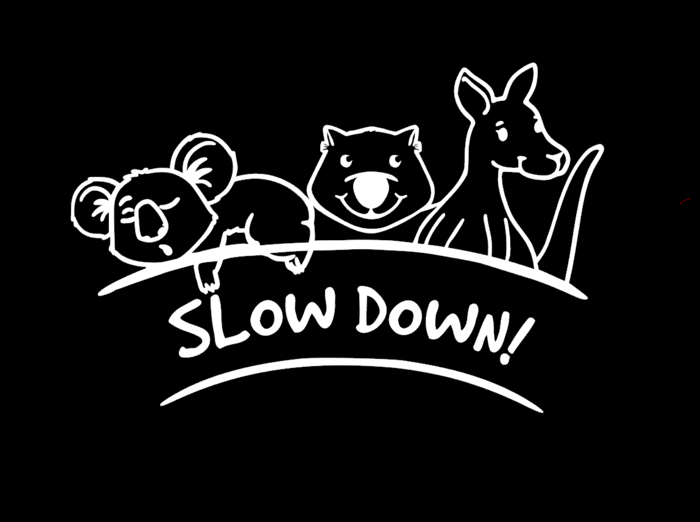 Slow Down Wildlife Car Decal / Sticker. Kangaroo , Wombat and Koala. Native Australian Wildlife Car Decal - My Crafty Dog