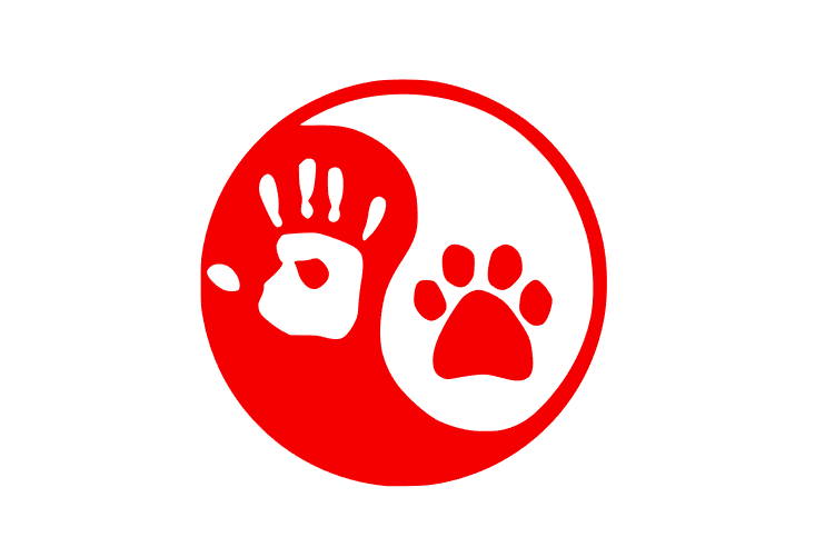 Yin Yang Hand and Paw Decal Sticker - My Crafty Dog